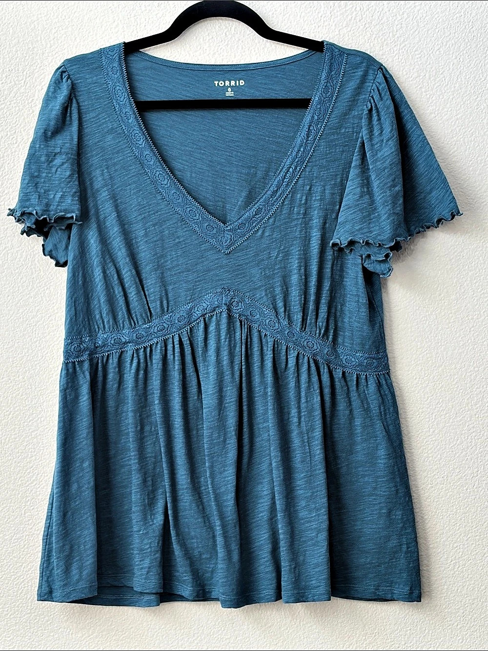 Torrid Blue Top, size 0